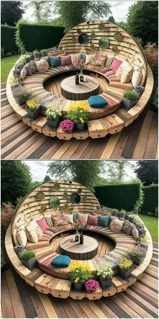 Enhance your outdoor oasis with versatile wooden garden seating