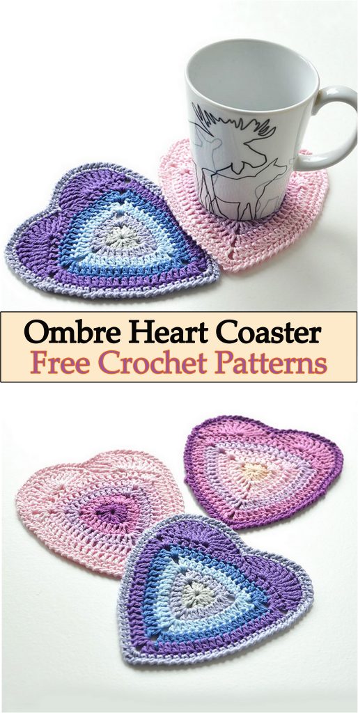 Ombre Heart Coaster
