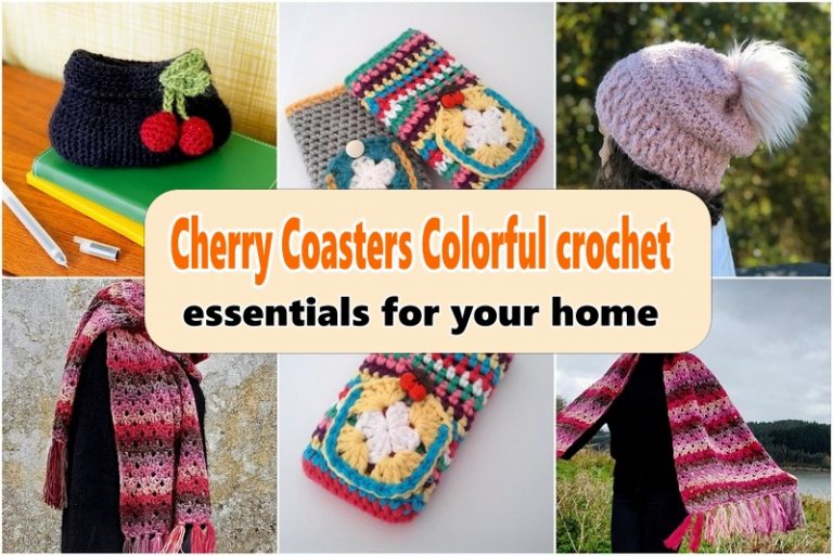 Cherry Coasters Colorful crochet essentials for your home