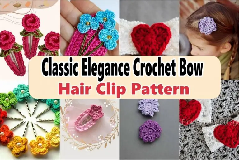 Classic Elegance Crochet Bow Hair Clip Pattern