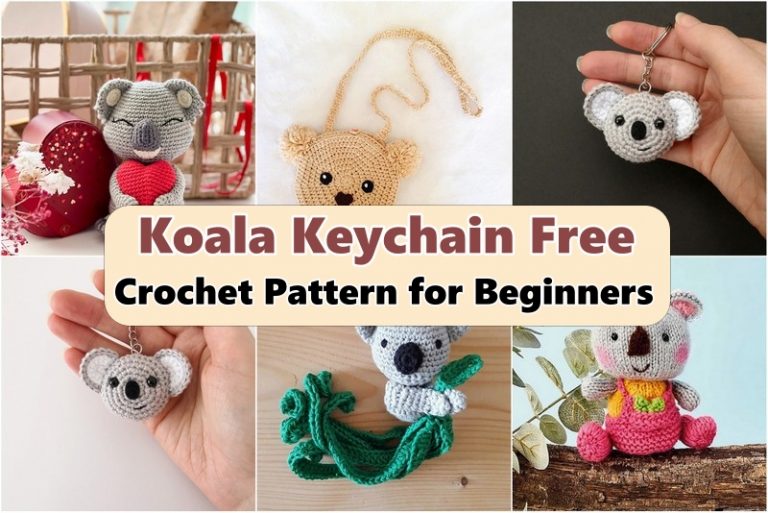 Koala Keychain Free Crochet Pattern for Beginners