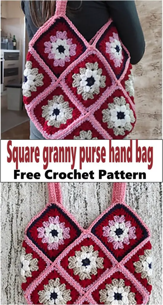 Square granny purse hand bag