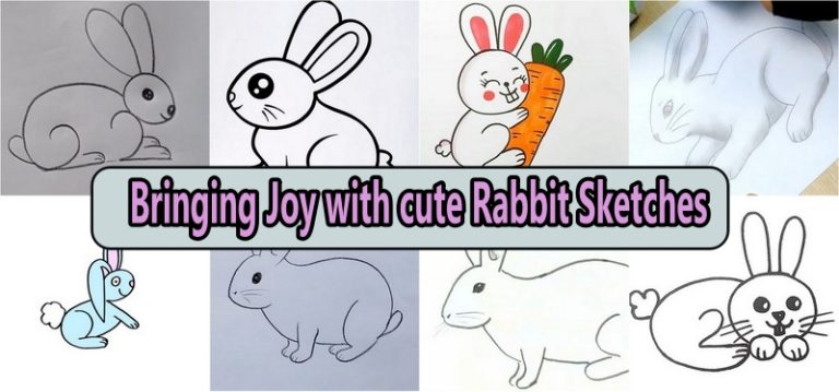 Bringing Joy with cute Rabbit Sketches