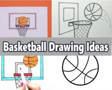 Few Easy Steps Basketball Drawing - Draw a Basketball