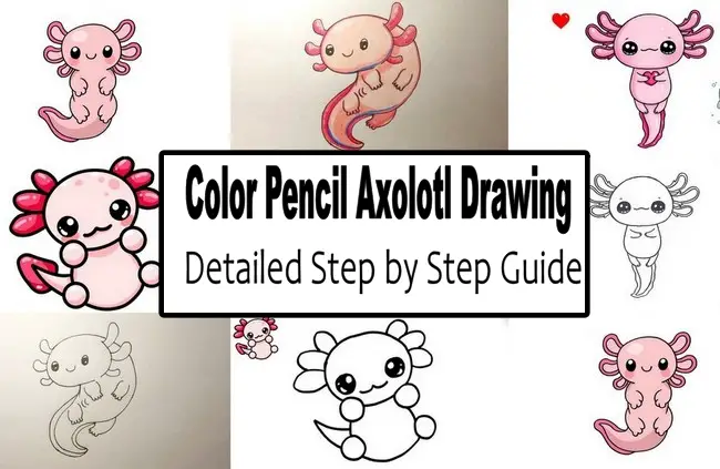 Color Pencil Axolotl Drawing Detailed Step byStep Guide