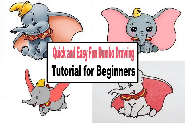 Quick and Easy Fun Dumbo Drawing Tutorial for Beginners