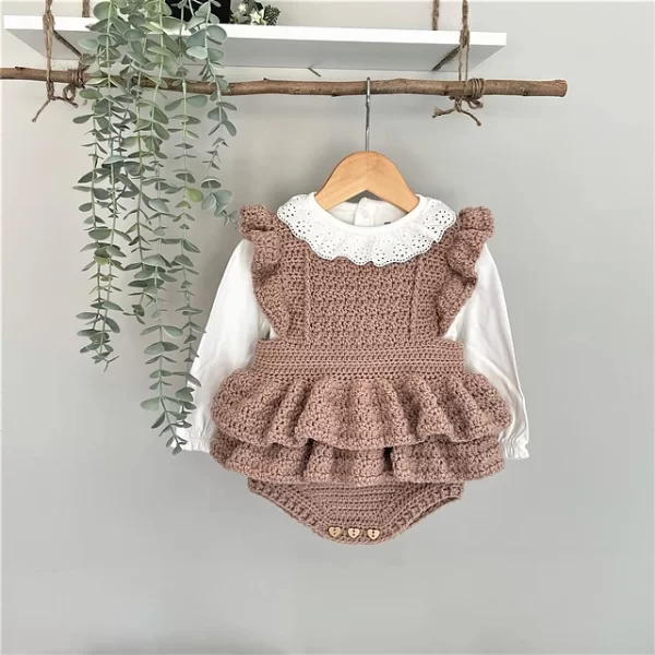 Stylish Crochet Baby Rompers Have Seamless Diaper Coverage