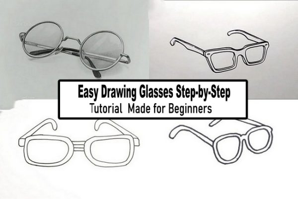 Easy Drawing Glasses Step-by-Step Tutorial Made for Beginners