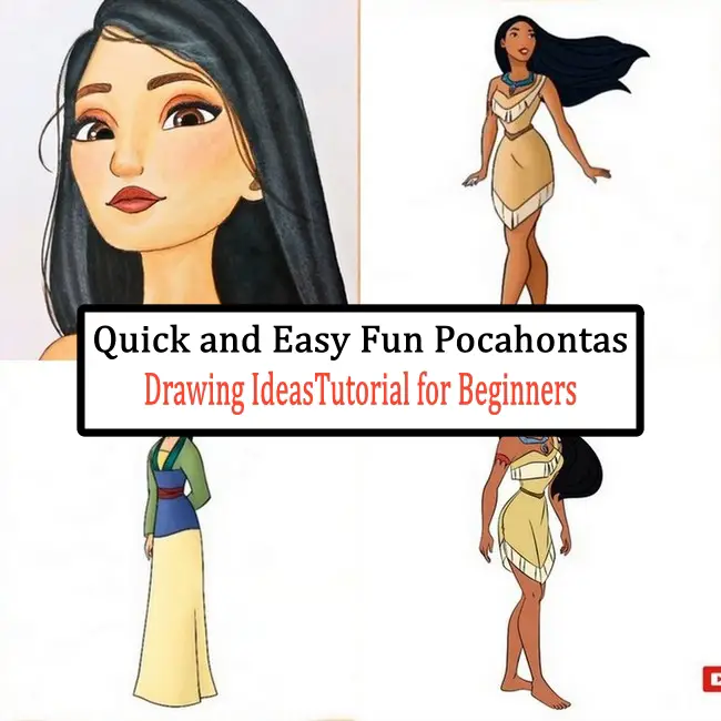 Quick and Easy Fun Pocahontas Drawing IdeasTutorial for Beginners