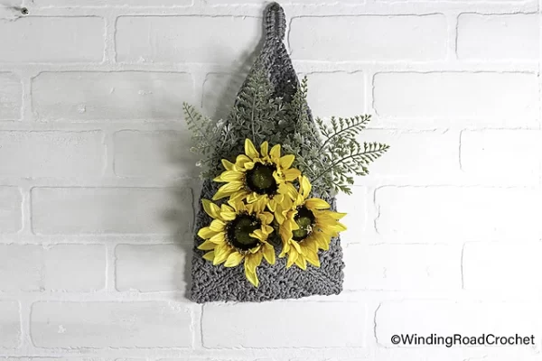 Free Crochet Hanging Basket Easy Pattern for Home Decor