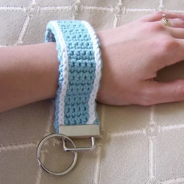 Crochet Keychain Wristlet Free Pattern for Beginners