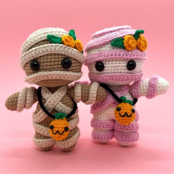 Cute Crochet Mummy Amigurumi Toy For Halloween