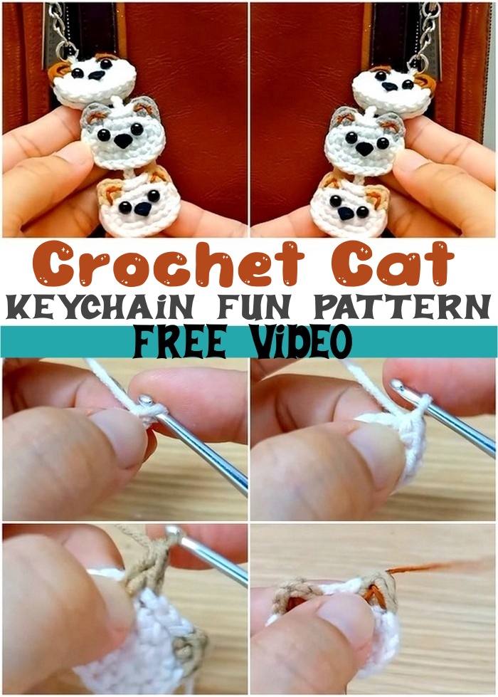 Crochet Cat Keychain Fun Pattern