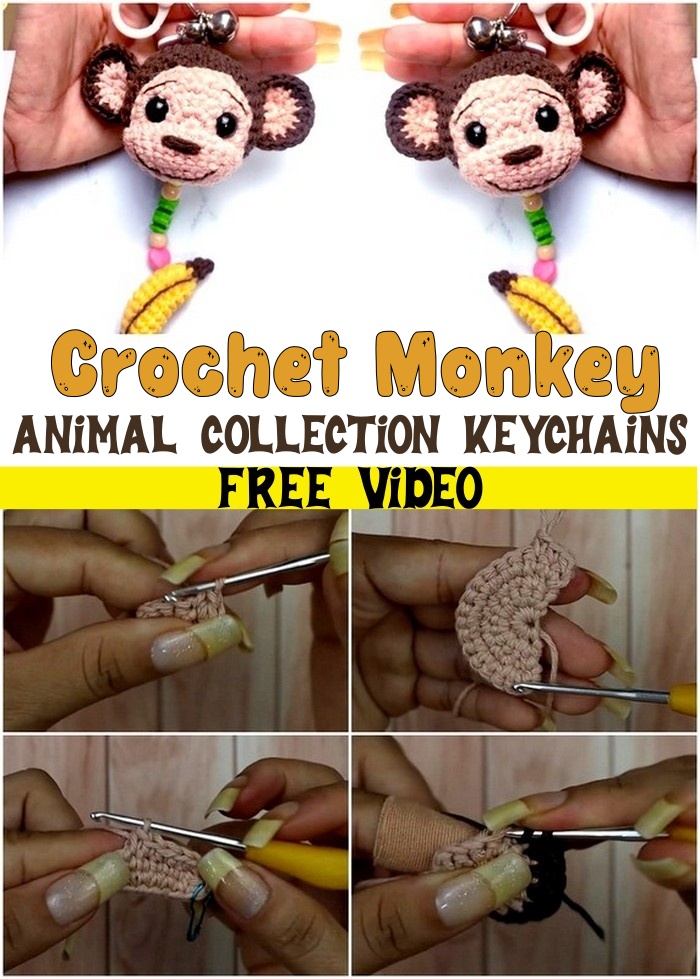 Crochet Monkey Animal Collection Keychains
