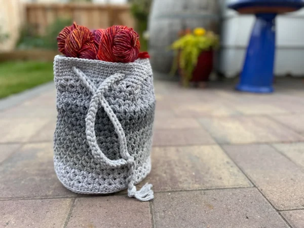 Simple Crochet Drawstring Bag Pattern For Stylish