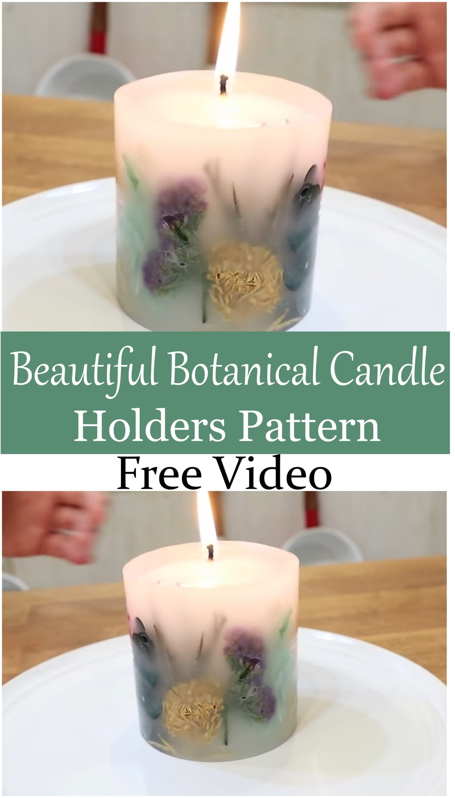 Beautiful Botanical Candle Holders Pattern