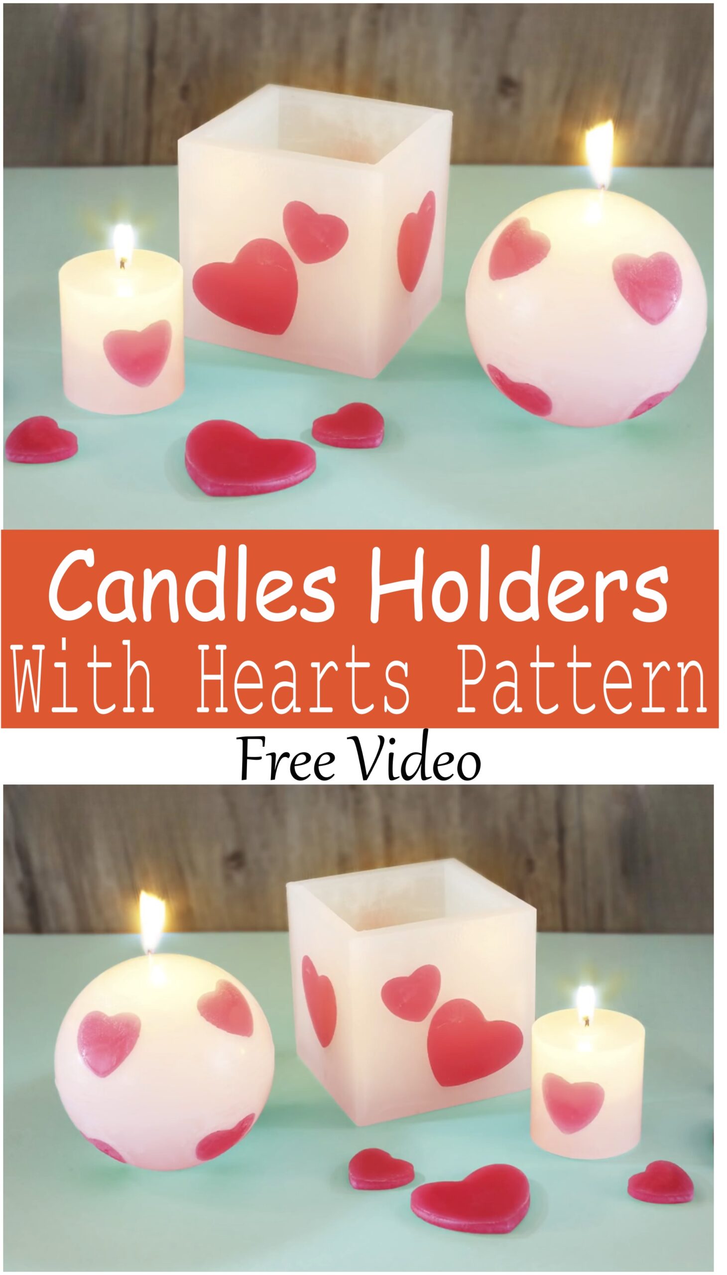 Candles Holders With Hearts Pattern