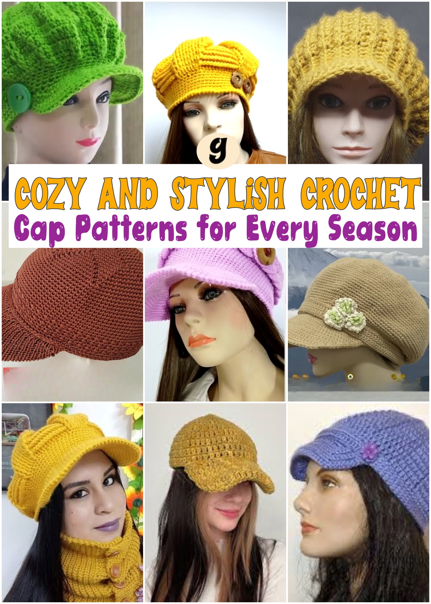 Cozy And Stylish Crochet Cap Patterns For Every Season