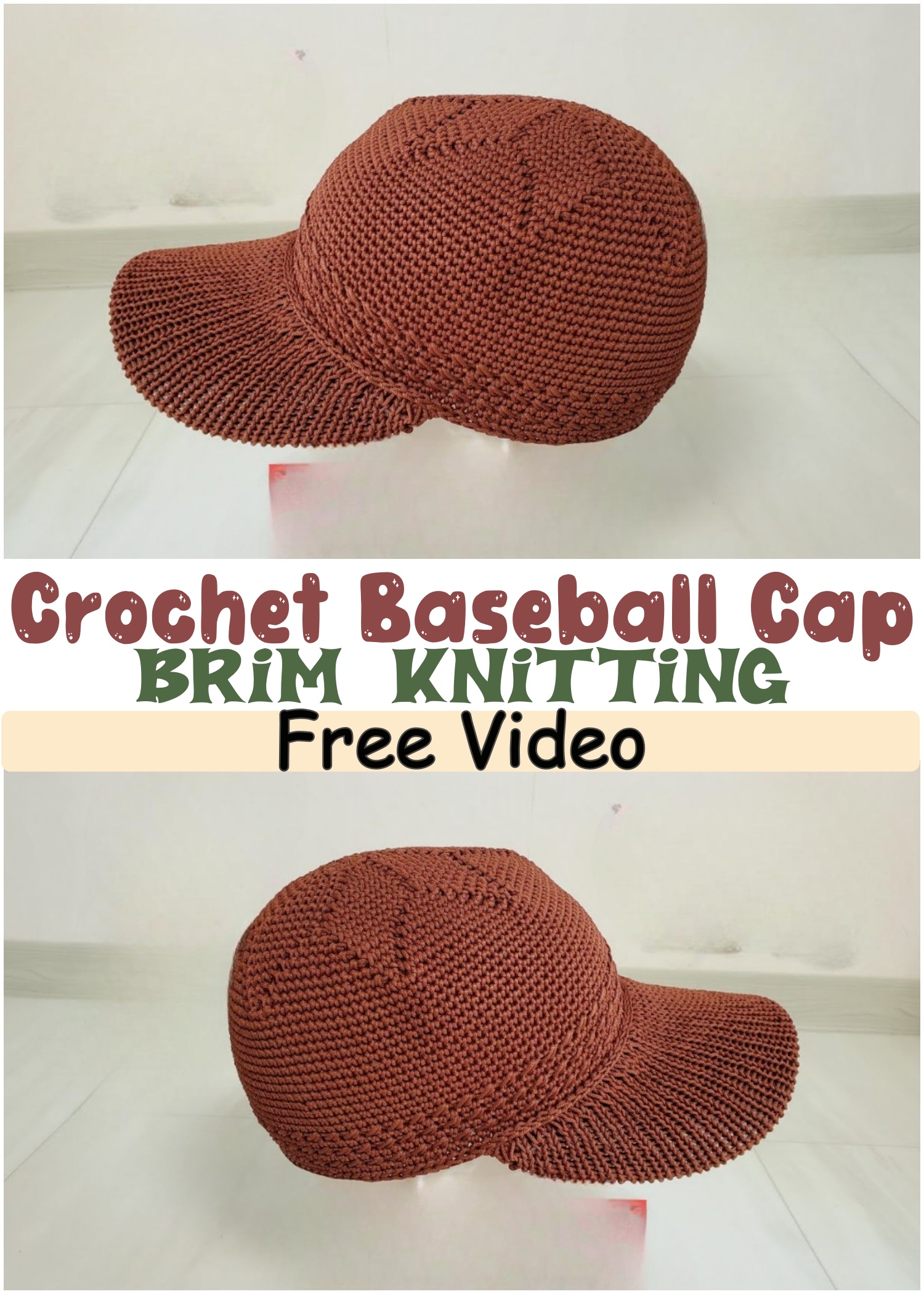 Crochet Baseball Cap Brim Knitting