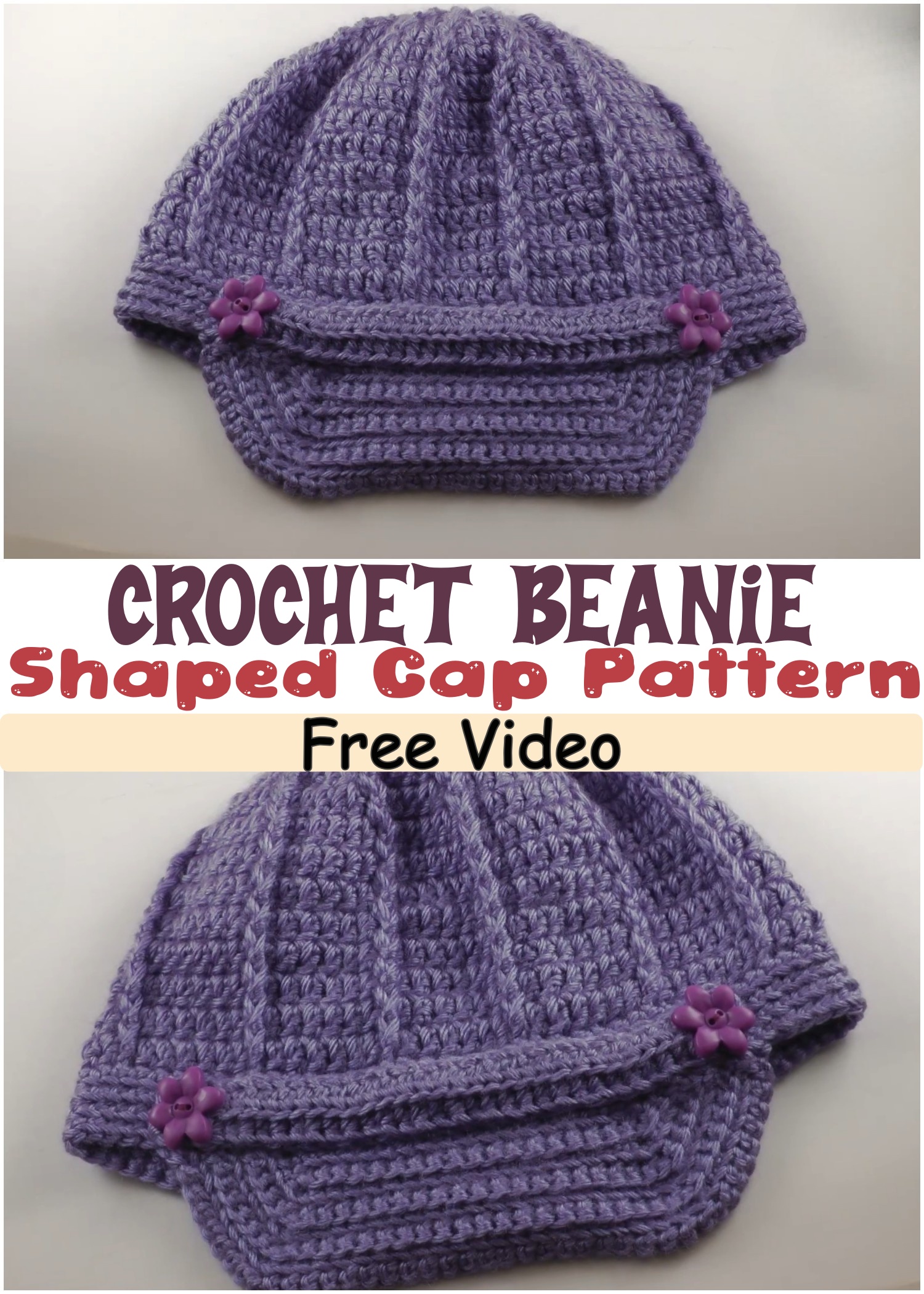 Crochet Beanie Shaped Cap Pattern