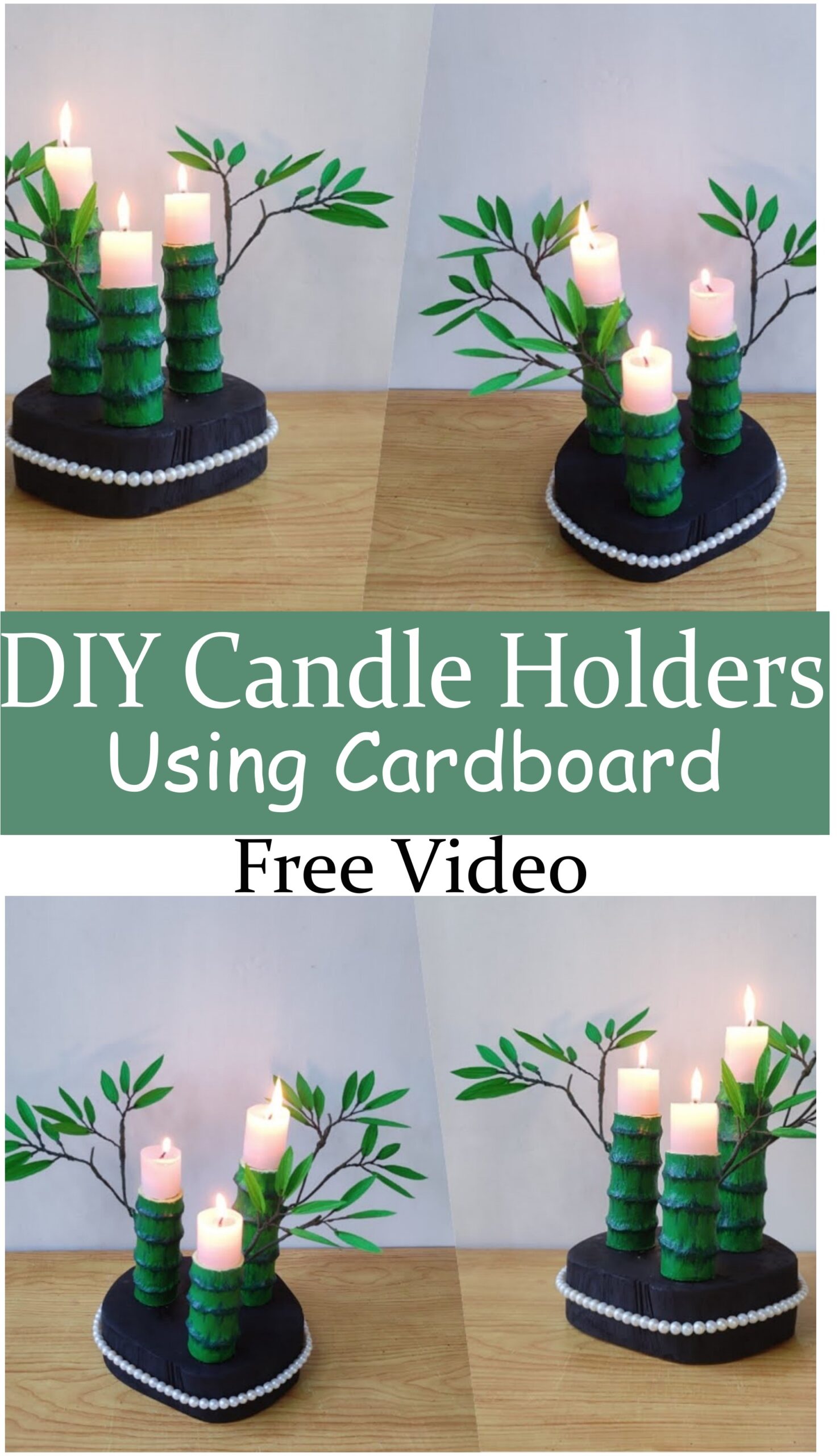 DIY Candle Holders Using Cardboard