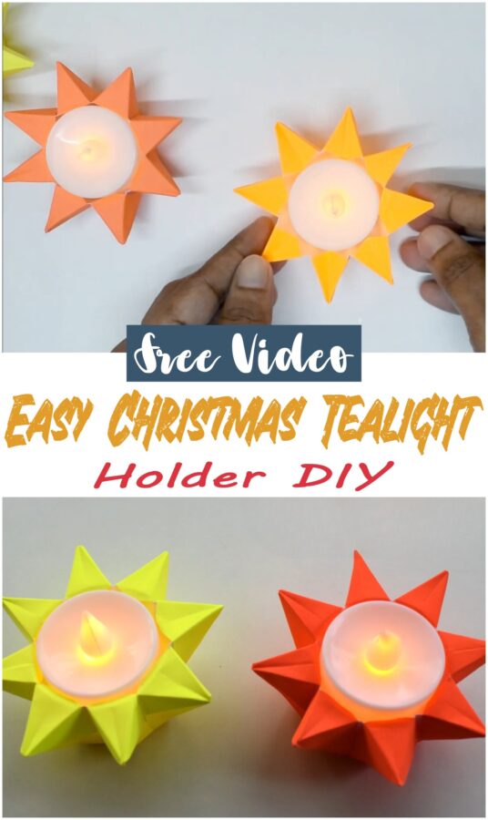 Easy Christmas Tealight Holder DIY