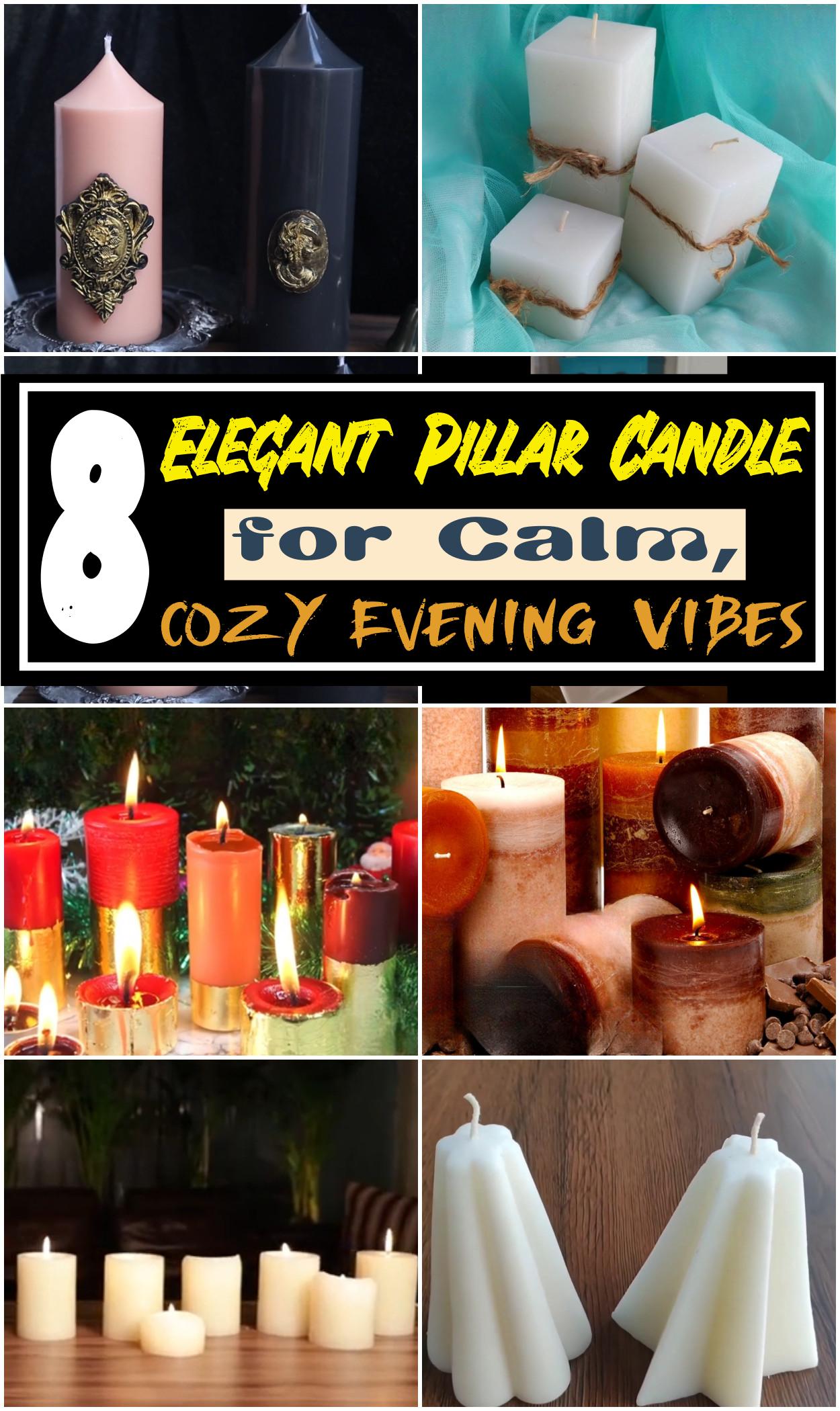 Elegant Pillar Candle for Calm, Cozy Evening Vibes