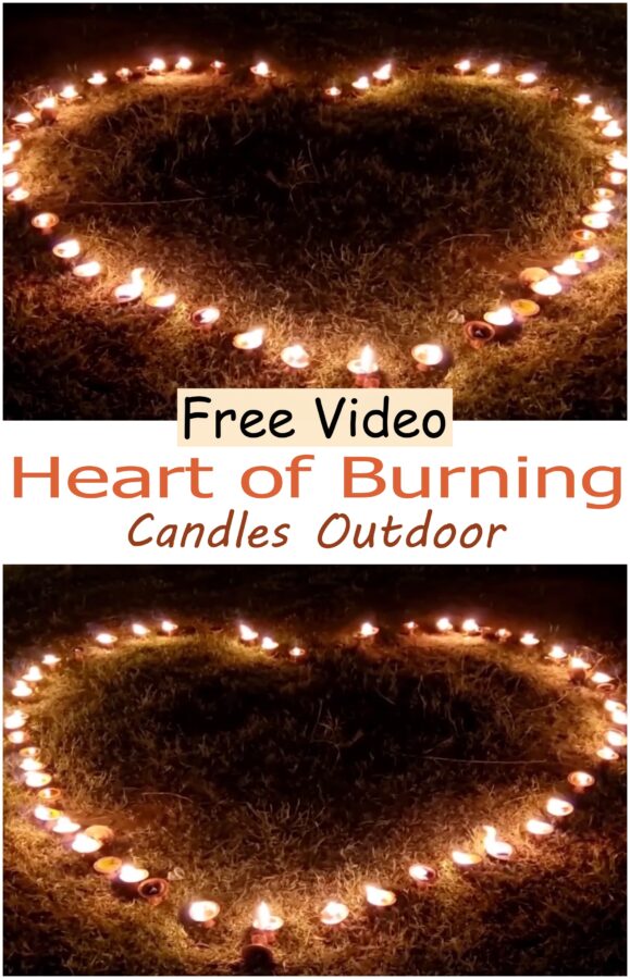 Heart of Burning Candles Outdoor