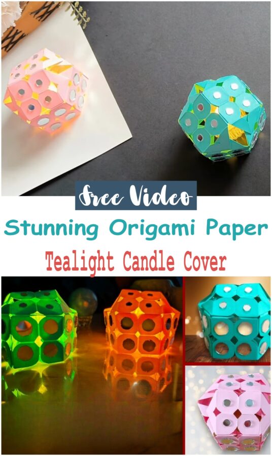 Stunning Origami Paper Tealight Candle Cover