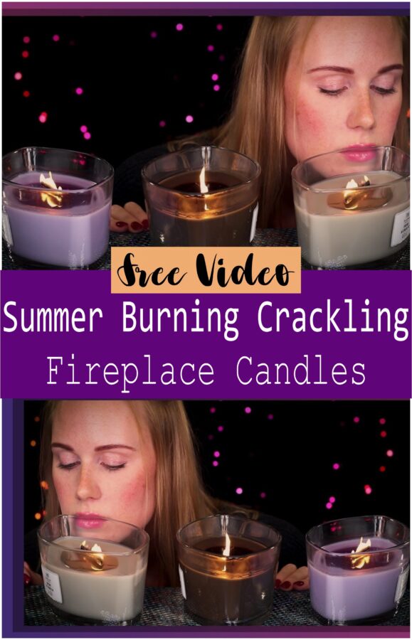 Summer Burning Crackling Fireplace Candles