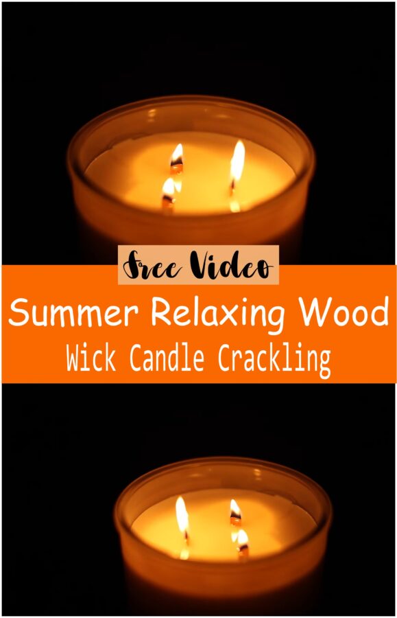 Summer Relaxing Wood Wick Candle Crackling