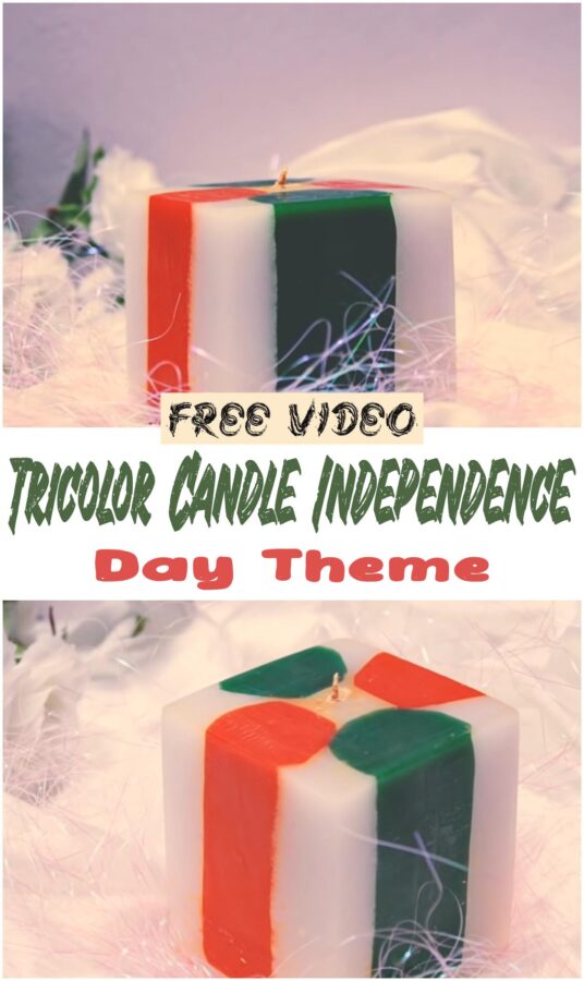 Tricolor Candle Independence Day Theme