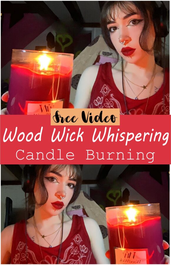 Wood Wick Whispering Candle Burning