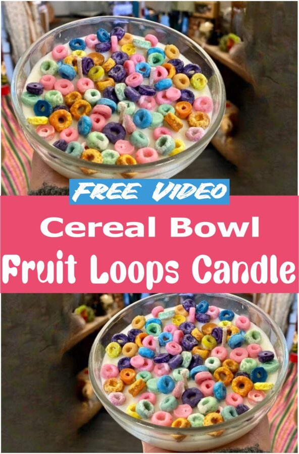 Cereal Bowl Fruit Loops Candle