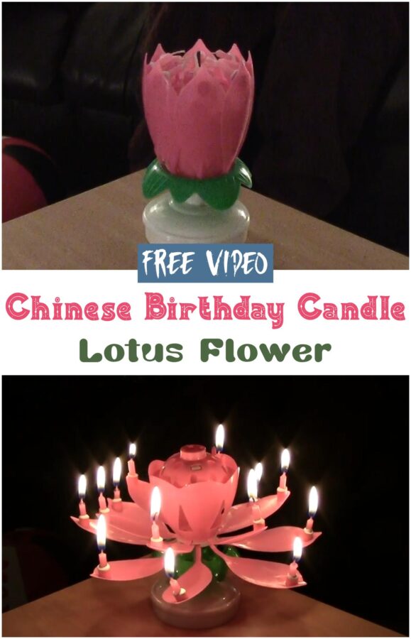 Chinese Birthday Candle Lotus Flower