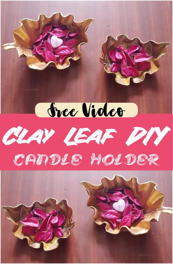 Clay Leaf DIY Candle Holder