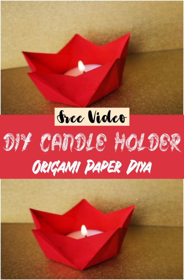 DIY Candle Holder Origami Paper Diya