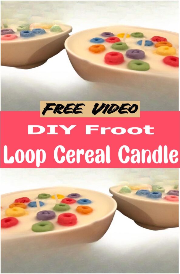 DIY Froot Loop Cereal Candle