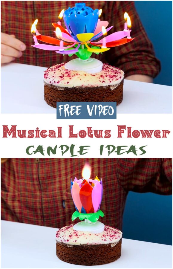 Musical Lotus Flower Candle Ideas