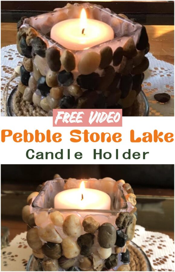 Pebble Stone Lake Candle Holder
