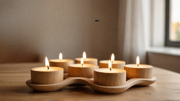 Free Rustic Wooden Log Candle Holder For Beginners