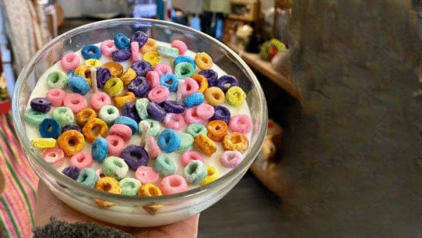 Bright and Bold Loops Cereal Candle For Beginners