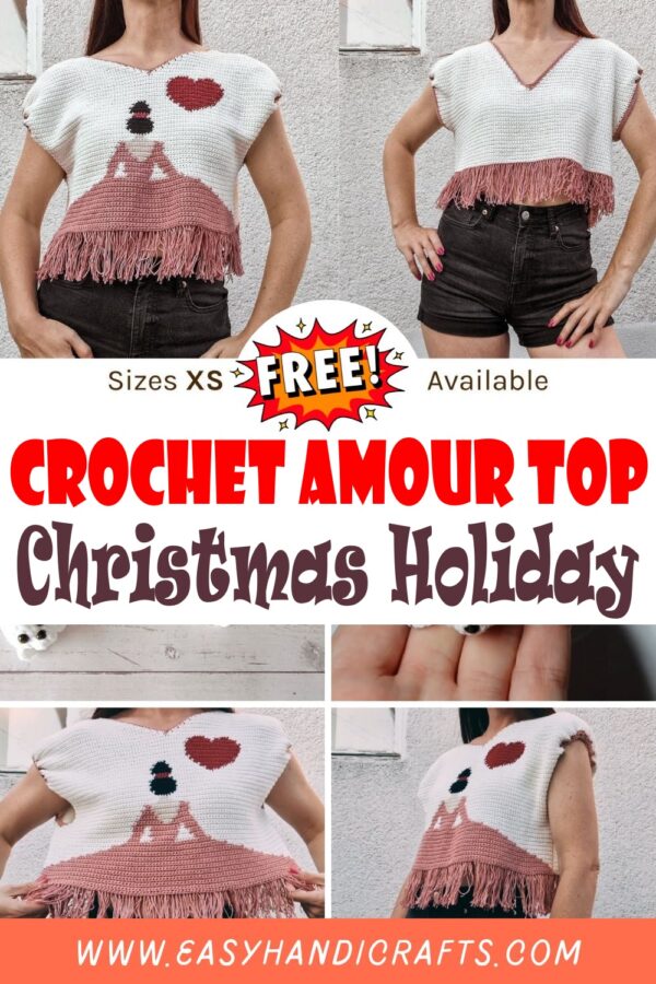 Crochet Amour Top for Christmas Pattern Perfect Holiday Make