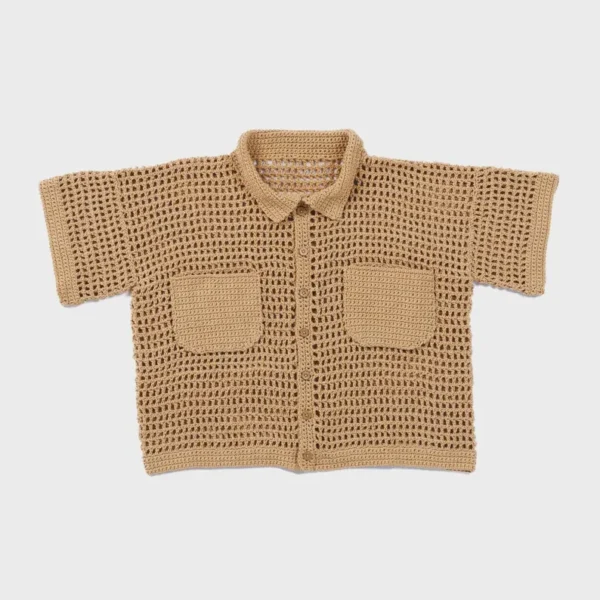 Crochet Summer Mesh Polo Shirt Patterns For Beginners