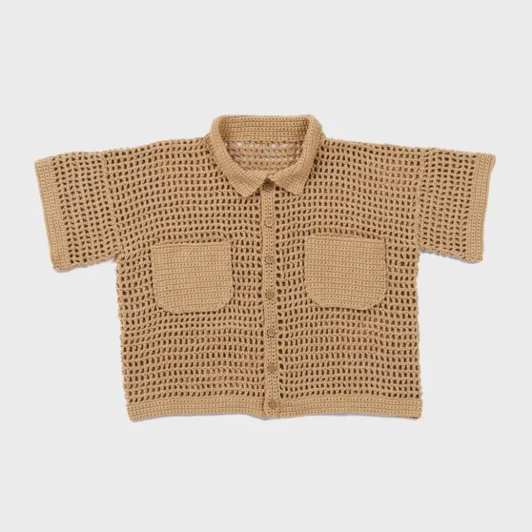 Crochet Summer Mesh Polo Shirt Patterns For Beginners