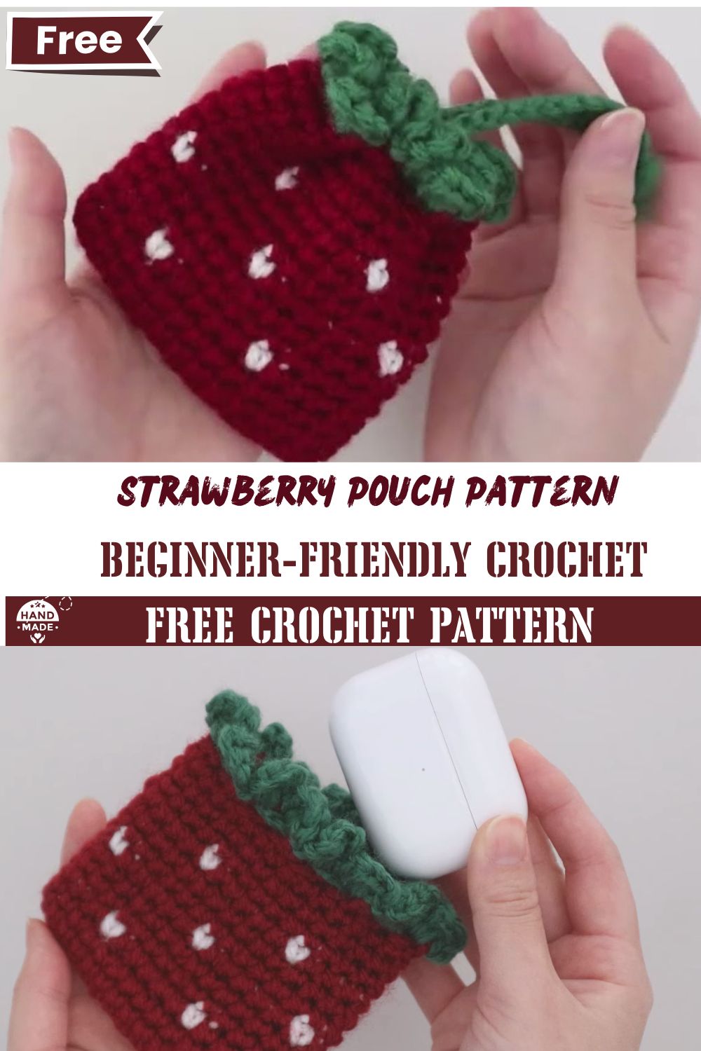 Beginner-Friendly Crochet Strawberry Pouch Pattern