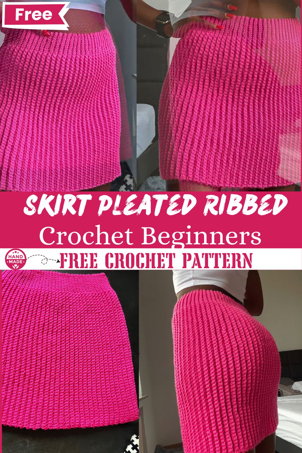 Crochet Skirt for Beginners – Pleated Ribbed Design