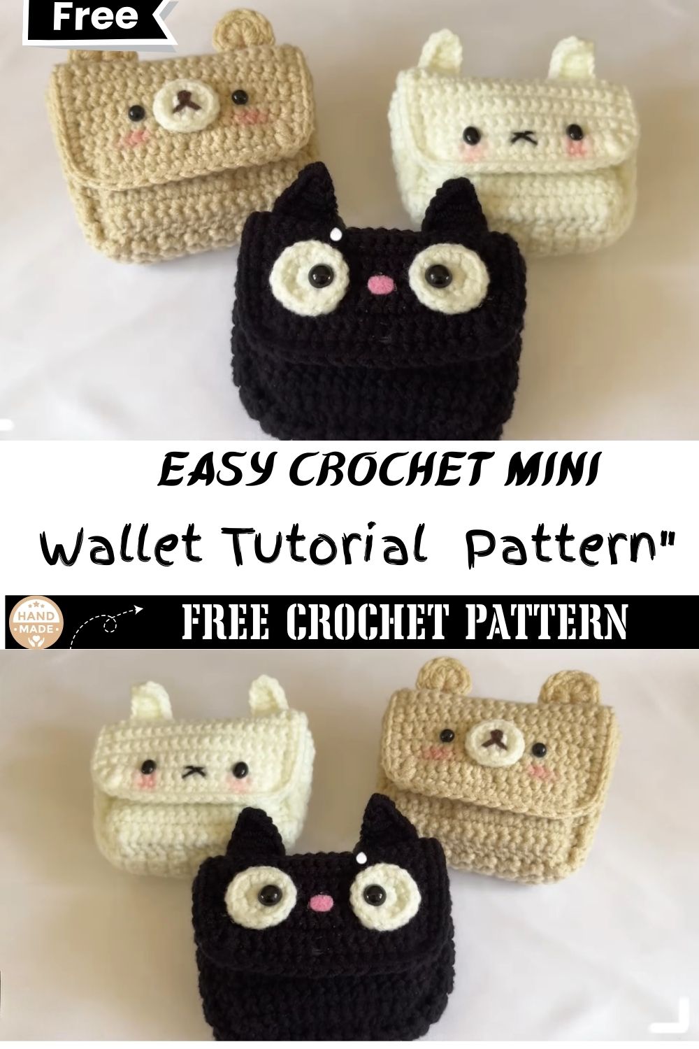 Easy Crochet Mini Wallet Tutorial DIY Pouch Pattern