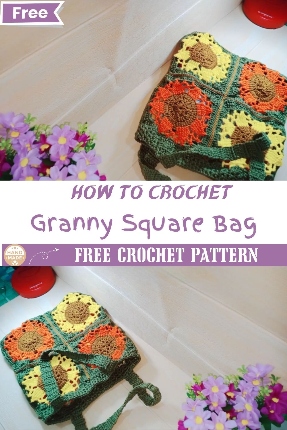 How to Crochet Granny Square Bag Easy Step-by-Step Pattern