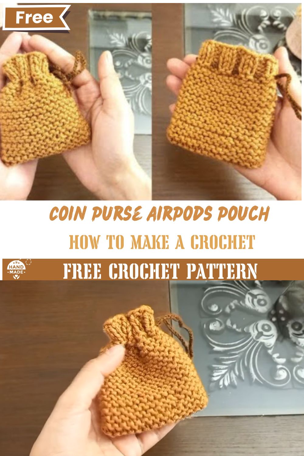 How to Make a Crochet Coin Purse AirPods Pouch Step by Step